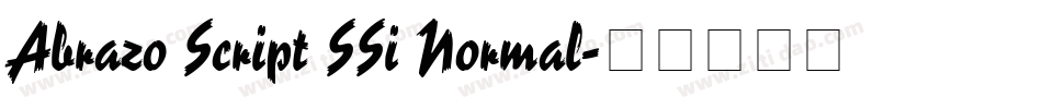 Abrazo Script SSi Normal字体转换